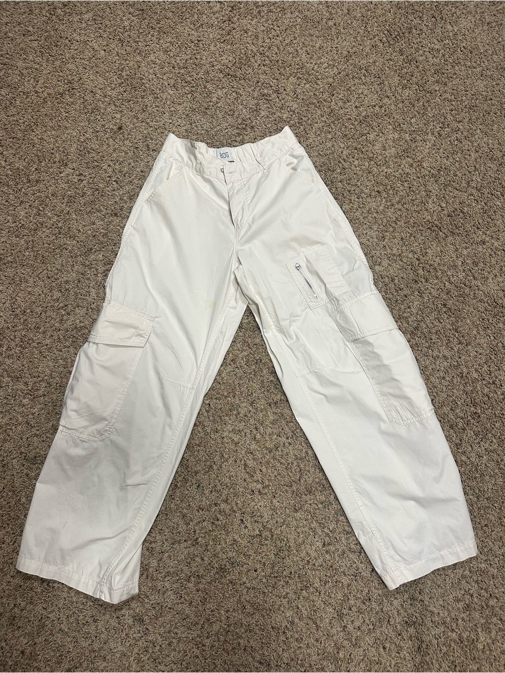 BDG White/Cream Cargo Pants